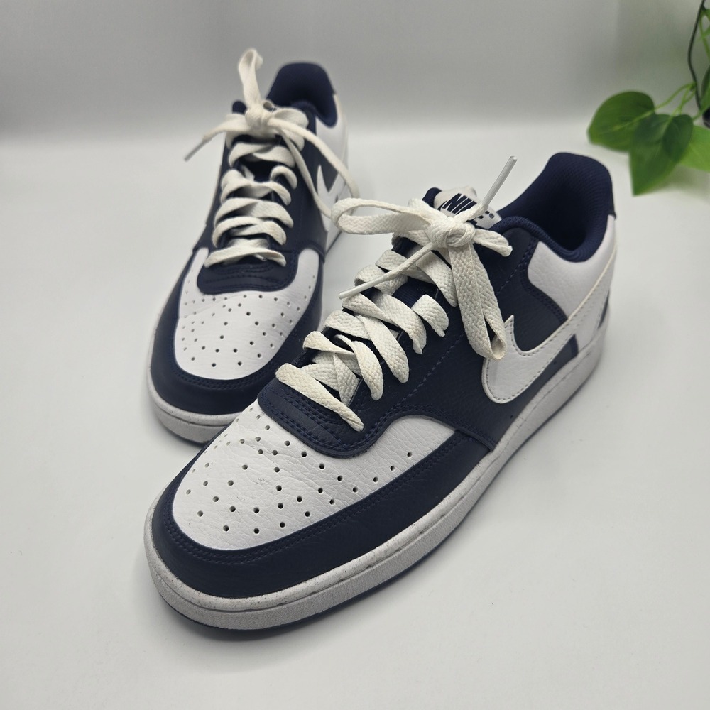 Nike Court Vision Low Next Nature Navy White Sneakers HM9862-400 MENS Size 7